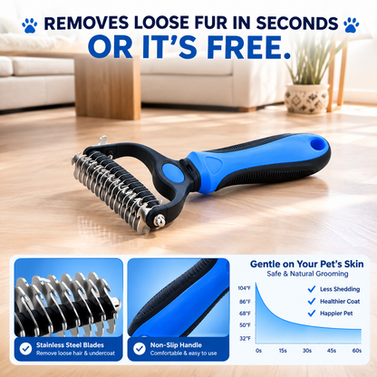 FurEase™ Self-Cleaning Deshedding Brush