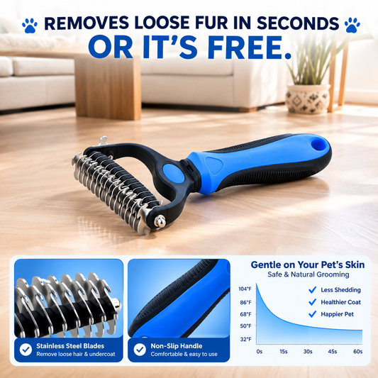 FurEase™ Self-Cleaning Deshedding Brush